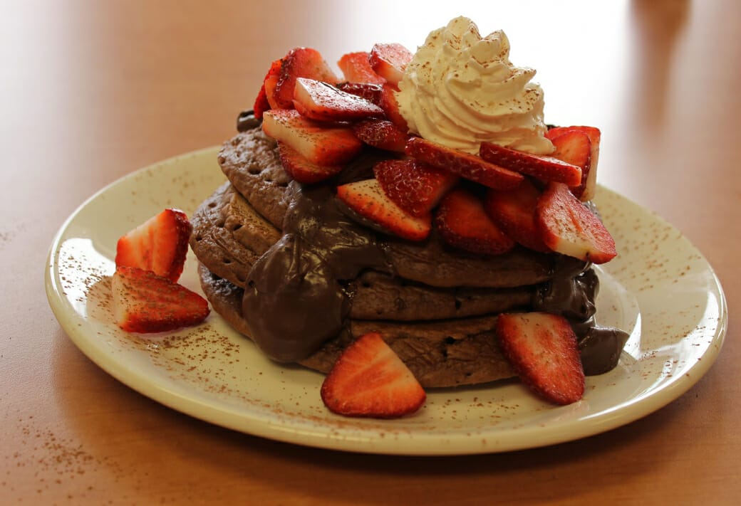Pancakes cacao-fraises